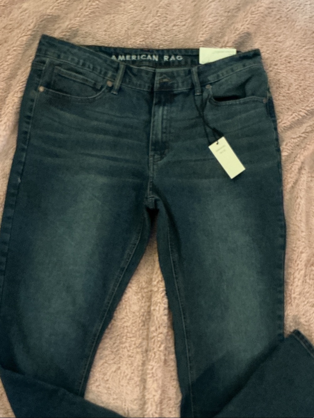 American Rag Mens Faded Indigo Skinny Jeans 34x32
